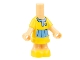 Lot ID: 364312279  Part No: 69969pb15  Name: Micro Doll, Body with Molded Yellow Short Layered Dress and Shoes and Printed Medium Blue Collar, Badge, and Skirt Pattern