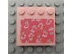 Lot ID: 233665888  Part No: 6179pb051  Name: Tile, Modified 4 x 4 with Studs on Edge with Flowers Pattern (Sticker) - Set 3242