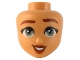 Lot ID: 338262840  Part No: 101102  Name: Mini Doll, Head Friends with Thick Reddish Brown Eyebrows, Sand Green Eyes, Dark Orange Lips, and Open Mouth Smile with Teeth Pattern