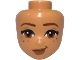Part No: 107634  Name: Mini Doll, Head Friends with Reddish Brown Eyebrows, Black Eyelashes, Dark Orange Eyes and Lips, Lopsided Grin and Freckles Pattern
