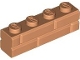 Part No: 15533  Name: Brick, Modified 1 x 4 with Masonry Profile