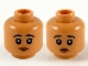 Lot ID: 356505239  Part No: 3626cpb2731  Name: Minifigure, Head Dual Sided Child Female Black Eyebrows, Red Lips, Smile / Worried Pattern - Hollow Stud