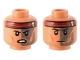 Lot ID: 397609366  Part No: 3626cpb2953  Name: Minifigure, Head Dual Sided Black Eyebrows, White Pupils, Cheek Lines, Dark Red Headband with Skull, Dark Gray Face Paint, Angry / Frown Pattern - Hollow Stud