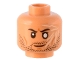 Lot ID: 401471680  Part No: 3626cpb2983  Name: Minifigure, Head Black Eyebrows, Stubble, Dark Orange Brow Furrow, Cheek Lines and Chin Dimple, White Scars, Blind Left Eye Pattern - Hollow Stud