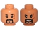 Part No: 3626pb1656  Name: Minifigure, Head Dual Sided Black-Gray Beard, Scar on Left Side, Closed Mouth / Angry Pattern (SW Baze Malbus)