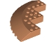 Part No: 58846  Name: Brick, Round Corner 10 x 10 with Slope 33 Edge, Axle Hole, Facet Cutout