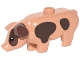 Part No: 87621pb03  Name: Pig with Black Eyes, White Pupils and Dark Brown Spots Pattern
