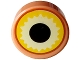 Part No: 98138pb406  Name: Tile, Round 1 x 1 with Yellow and Bright Light Yellow Eye with Dark Orange Edge and Black Pupil Pattern (Dungeons & Dragons Beholder)