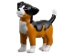 Part No: sniff  Name: Dog, Scala, Puppy with Black Back and White Chest, Feet, and Muzzle Pattern (Sniff)