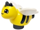 Part No: 105029pb01  Name: Duplo Bee with Molded White Wings, Black Stripes, Tail and Antenna and Printed Black Eyes and Mouth Pattern