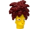 Part No: 112017pb01  Name: Minifigure, Head, Modified Simpsons Sideshow Bob with Molded Dark Red Curly Spiked Hair and Printed Eyes Pattern