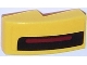 Part No: 11477pb025L  Name: Slope, Curved 2 x 1 x 2/3 with Thin Red Stripe on Thick Black Stripe on Yellow Background Pattern Model Left Side (Sticker) - Set 75870