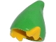 Part No: 13787pb01  Name: Minifigure, Headgear Hat, Elf with Pointed Ears with Bright Green Top Pattern