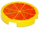 Part No: 14769pb0011  Name: Tile, Round 2 x 2 with Bottom Stud Holder with Pizza Pattern