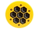 Part No: 14769pb0055  Name: Tile, Round 2 x 2 with Bottom Stud Holder with Hexagon Tiles Pattern (Sticker) - Set 70225