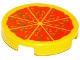 Part No: 14769pb011  Name: Tile, Round 2 x 2 with Bottom Stud Holder with Pizza Pattern