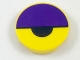 Part No: 14769pb0199 Name: Tile, Round 2 x 2 with Bottom Stud Holder with Dark Purple Large Semicircle and Black Small Semicircle Pattern (Octi Eye) Part No: 14769pb0199 Name: Tile, Round 2 x 2 with Bottom Stud Holder with Dark Purple Large Semicircle and Black Small Semicircle Pattern (Octi Eye)