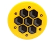 Part No: 14769pb055  Name: Tile, Round 2 x 2 with Bottom Stud Holder with Hexagon Tiles Pattern (Sticker) - Set 70225