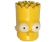 Part No: 15523pb02  Name: Minifigure, Head, Modified Simpsons Bart Simpson - Eyes Wide Pattern