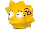 Part No: 15524pb03  Name: Minifigure, Head, Modified Simpsons Lisa Simpson with Bright Pink Bow Pattern