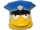 Part No: 15661c01pb01  Name: Minifigure, Head, Modified Simpsons Chief Wiggum Pattern