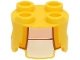 Lot ID: 411185748  Part No: 17485pb010  Name: Brick, Round 2 x 2 with Pin Holes with Vest Open with Bright Light Orange and Reddish Brown Trim over White Shirt, Light Nougat Neck Pattern (Super Mario Yellow Toad Torso)