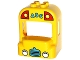 Part No: 19804pb01  Name: Duplo Cabin Bus with Headlights, Grille and 'ABC' Pattern