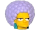 Lot ID: 372106879  Part No: 19902c02pb01  Name: Minifigure, Head, Modified Simpsons Patty with Dark Turquoise Earrings and Lavender Hair Pattern