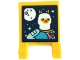 Lego part: Flag 2 x 2 Square with Screen with Alpaca, Moon and Stars in Space Pattern (Sticker) - Set 41429