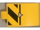 Part No: 24116pb033L  Name: Technic, Panel Curved 3 x 5 x 3 with Exclamation Mark in Danger Triangle and Black and Yellow Danger Stripes Pattern Model Left Side (Sticker) - Set 42049