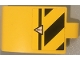 Part No: 24116pb033R  Name: Technic, Panel Curved 3 x 5 x 3 with Exclamation Mark in Danger Triangle and Black and Yellow Danger Stripes Pattern Model Right Side (Sticker) - Set 42049