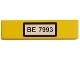 Part No: 2431pb0085 Name: Tile 1 x 4 with 'BE 7993' Pattern (Sticker) - Set 7993 Part No: 2431pb0085 Name: Tile 1 x 4 with 'BE 7993' Pattern (Sticker) - Set 7993
