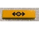 Part No: 2431pb0173 Name: Tile 1 x 4 with Train Logo Black on Yellow Background Pattern (Sticker) - Set 3677 Part No: 2431pb0173 Name: Tile 1 x 4 with Train Logo Black on Yellow Background Pattern (Sticker) - Set 3677