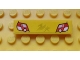 Part No: 2431pb0286  Name: Tile 1 x 4 with Red and White Taillights on Yellow Background Pattern (Sticker) - Set 8134