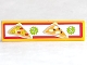 Part No: 2431pb0430  Name: Tile 1 x 4 with Menu with Pizza Slices on White Background with Red Border Pattern (Sticker) - Set 41058