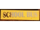Part No: 2431pb0576 Name: Tile 1 x 4 with 'SCHOOL BUS' Pattern (Sticker) - Set 41134 Part No: 2431pb0576 Name: Tile 1 x 4 with 'SCHOOL BUS' Pattern (Sticker) - Set 41134