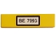Part No: 2431pb085  Name: Tile 1 x 4 with 'BE 7993' Pattern (Sticker) - Set 7993