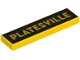 Part No: 2431pb0930 Name: Tile 1 x 4 with 'PLATESVILLE' on Black Background Pattern Part No: 2431pb0930 Name: Tile 1 x 4 with 'PLATESVILLE' on Black Background Pattern