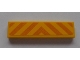 Part No: 2431pb097  Name: Tile 1 x 4 with Orange and Yellow Danger Stripes Pattern (Sticker) - Set 7633