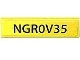 Part No: 2431pb153  Name: Tile 1 x 4 with Black 'NGR0V35' Pattern (Sticker) - Set 8969