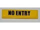 Part No: 2431pb211  Name: Tile 1 x 4 with Black 'NO ENTRY' on Yellow Background Pattern (Sticker) - Set 8197