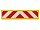 Part No: 2431pb404  Name: Tile 1 x 4 with Red and White Chevron Danger Stripes Thick, Red in Middle Pattern (Sticker) - Sets 60022 / 60183