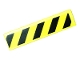 Part No: 2431pb661  Name: Tile 1 x 4 with Black and Yellow Danger Stripes (Yellow Corners) Pattern (Sticker) - Set 75931