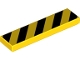 Part No: 2431pb725  Name: Tile 1 x 4 with Black and Yellow Danger Stripes (Yellow Corners) Pattern