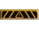 Part No: 2431pb734  Name: Tile 1 x 4 with Warning Triangle and Black Danger Stripes on Transparent Background Pattern (Sticker) - Set 60188