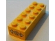 Part No: 2456pb006  Name: Brick 2 x 6 with Train Logo White on Yellow Background Pattern on Both Sides (Stickers) - Set 7939