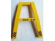 Part No: 2635pb05  Name: Support Crane Stand Double with Black 'MAX. 9 M.' and Black and Yellow Danger Stripes Pattern (Sticker) - Set 7243
