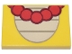 Part No: 26603pb315  Name: Tile 2 x 3 with Tan Partial Oval with Dark Tan Lines, Necklace with Large Red Beads Pattern (Super Mario Wendy Stomach)