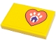 Part No: 26603pb361L  Name: Tile 2 x 3 with Coral Heart, Dark Purple House and White Paw Print Pattern Model Left Side (Sticker) - Set 41699