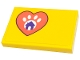 Part No: 26603pb361R  Name: Tile 2 x 3 with Coral Heart, Dark Purple House and White Paw Print Pattern Model Right Side (Sticker) - Set 41699